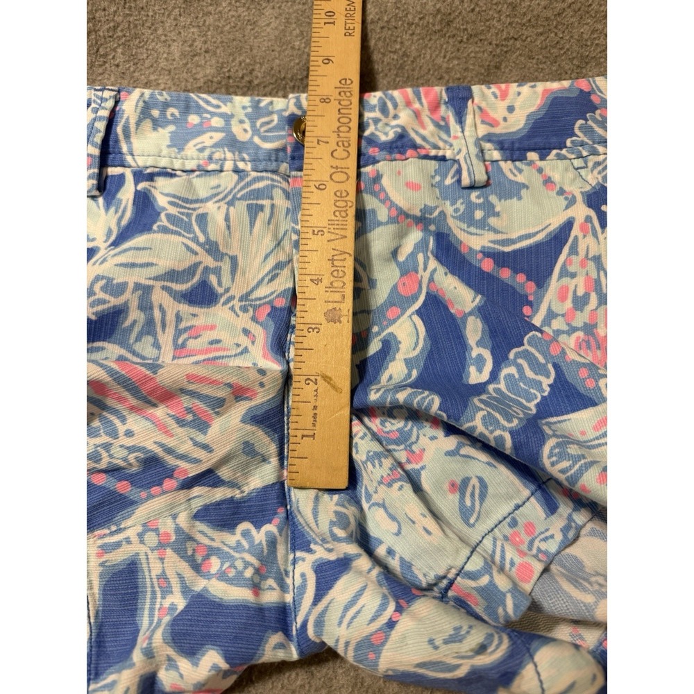 Lily Pulitzer Bay Blue Cotton Callahan Shorts Beach Golf Casual Women's 6 - Picture 15 of 16